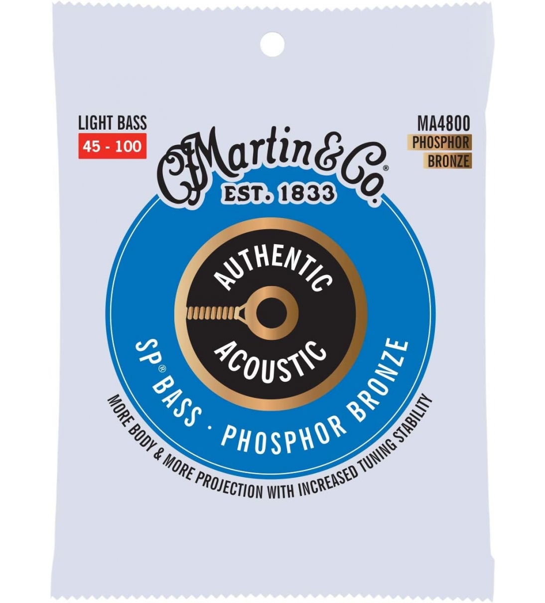 MA4800 AUTHENTIC BASS, 4 CORDE BASSO ACUSTICO, LIGHT
